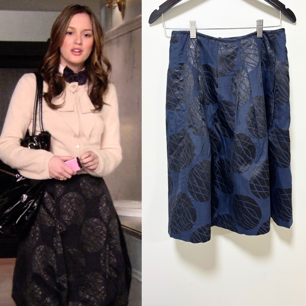 ASO Blair Waldorf in Gossip Girl Vince Blue Skirt Size 8